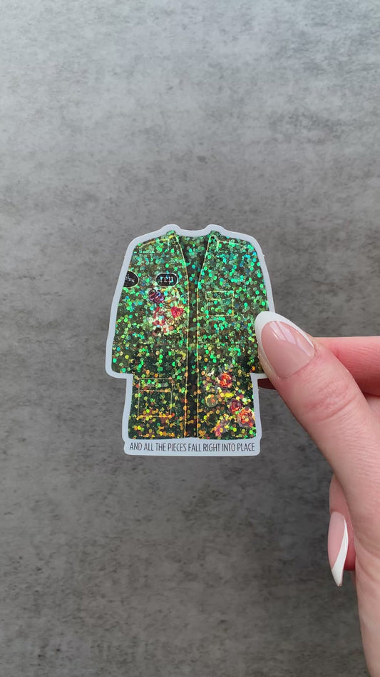 Green Patch Sequin Jacket - Tour Outfit Sticker