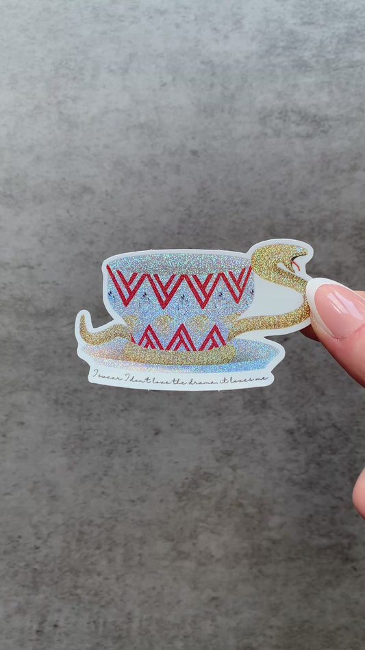 Karyn Snake Teacup Sticker