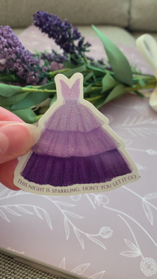 Enchanting Eras Lavender Ballgown Sticker, This Night is Sparkling Tour Dress Sticker