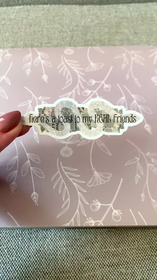 Silver Snake Newspaper Lyric Sticker