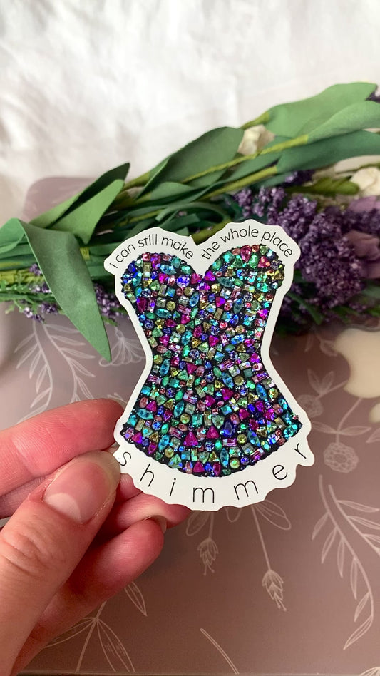Bejeweled Sticker, Taylor Midnights Sticker, Glitter Sparkle I Can Still Make the Whole Place Shimmer Sticker
